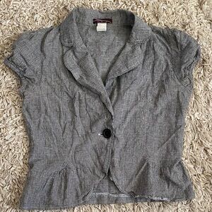 Gray Women's Button-Up Top